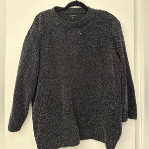 Knit Sparkly Black and Silver Sweater